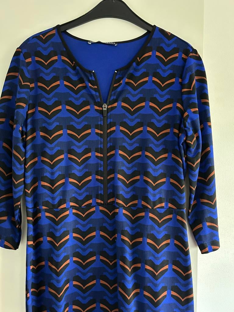 Nieuwe kobalt jurk van Juffrouw Jansen, maat M., Ophalen of Verzenden, Nieuw, Blauw