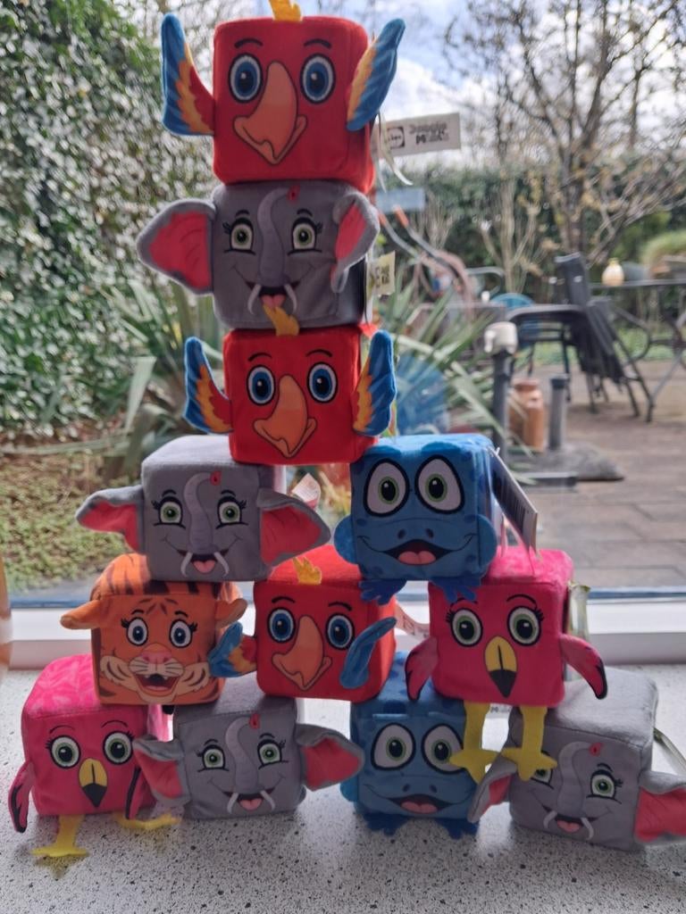 Flamingo papagaai Olifant van Lidl squeeze me Jungle Mini's, Verzamelen, Supermarktacties, Lidl, Ophalen of Verzenden