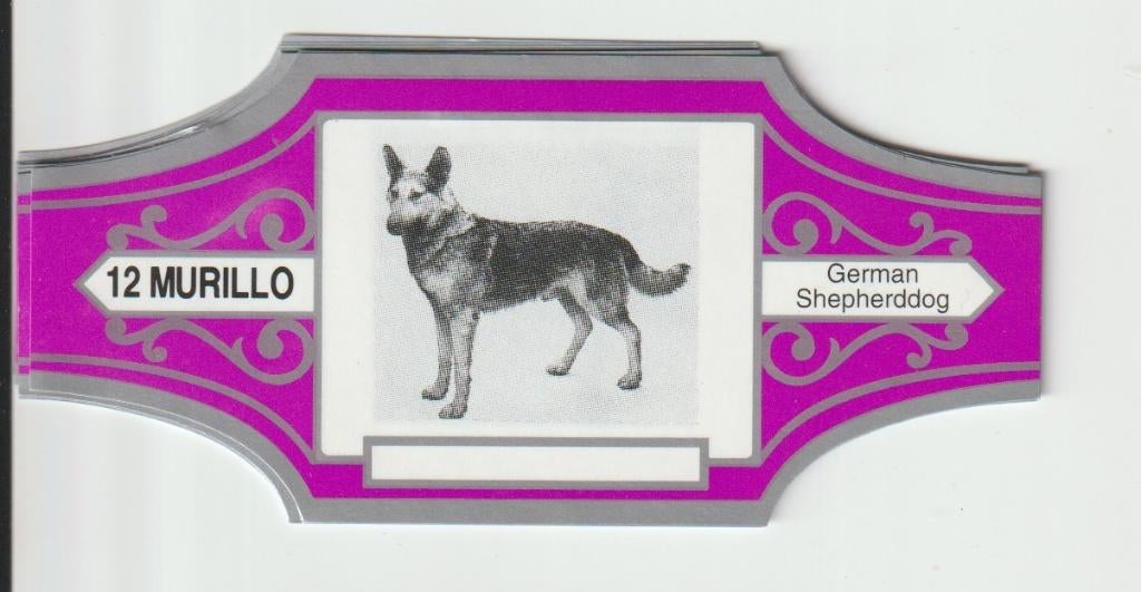 reeks  5451  honden   1-12    sigarenbanden, Ophalen of Verzenden, Zo goed als nieuw, Sigarenbandjes