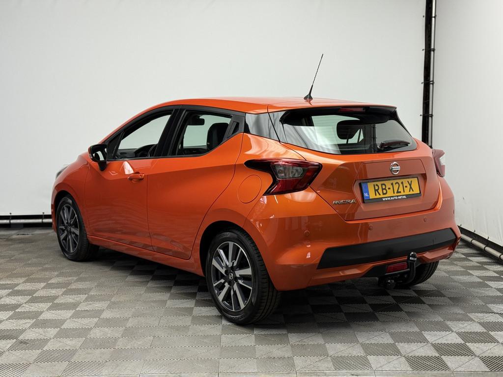 Nissan Micra 1.0L Acenta Zeer Compleet (bj 2017), Gebruikt, Overige kleuren, Met garantie (alle), Leder en Stof
