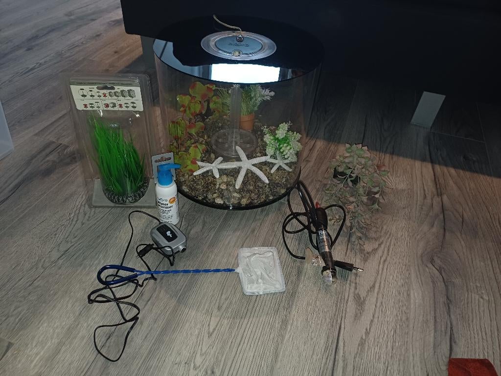 biOrb TUBE 35 LED zwart aquarium., Ophalen, Gebruikt, Overige merken, Leeg aquarium