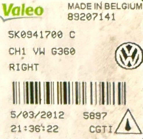 Volkswagen Golf 6 GTI GTD rechter mistlamp rechts 5K0941700C, Auto-onderdelen, Verlichting, Info@fabrikant.eu, Ophalen of Verzenden