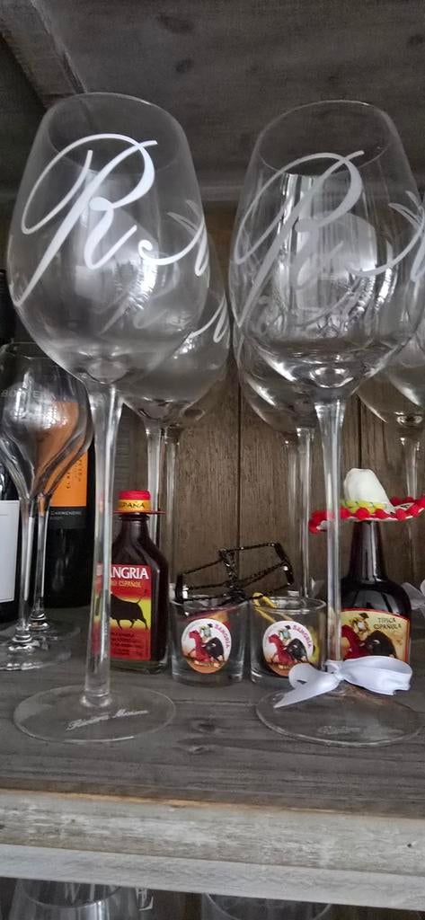 Riviera maison grote wijnglazen, Verzamelen, Glas en Borrelglaasjes, Ophalen, Zo goed als nieuw, Overige typen