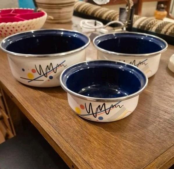 Nestbaar emaile schalen set Ditmar Urbach, Huis en Inrichting, Keuken | Servies, Overige materialen, Nieuw, Ophalen of Verzenden