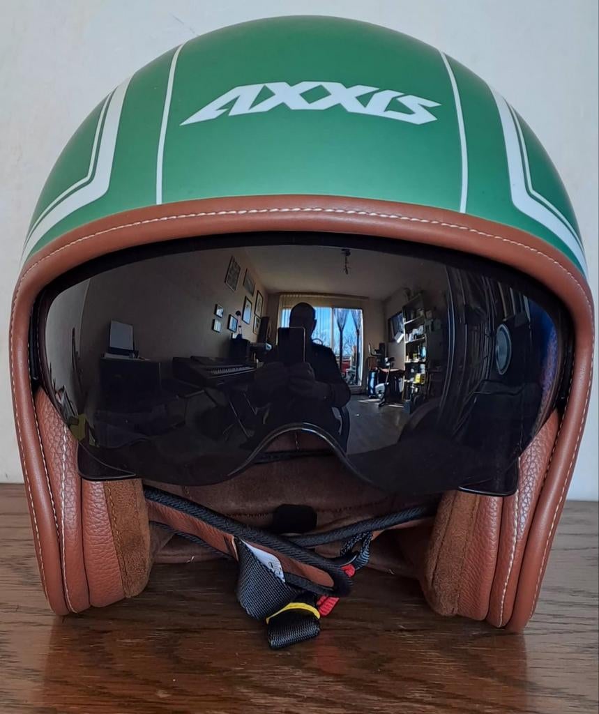 Axxis hornet jethelm maat M, Fietsen en Brommers, Brommerhelmen, Ophalen, Medium