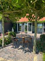 Tuindeuren met kozijn en 2 rechthoekige grote ramen, Ophalen, Gevelraam of Ruit, Gebruikt, 160 cm of meer