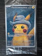 Pikachu van Gogh met grijze vilten hoed - Sealed Mint, Ophalen of Verzenden, Nieuw, Losse kaart