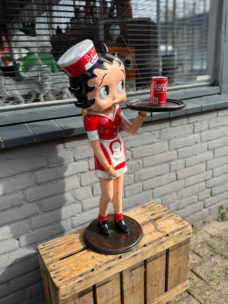 Betty Boop Beeld - Serveester met Coca-Cola dienblad, Ophalen, Zo goed als nieuw, Mens