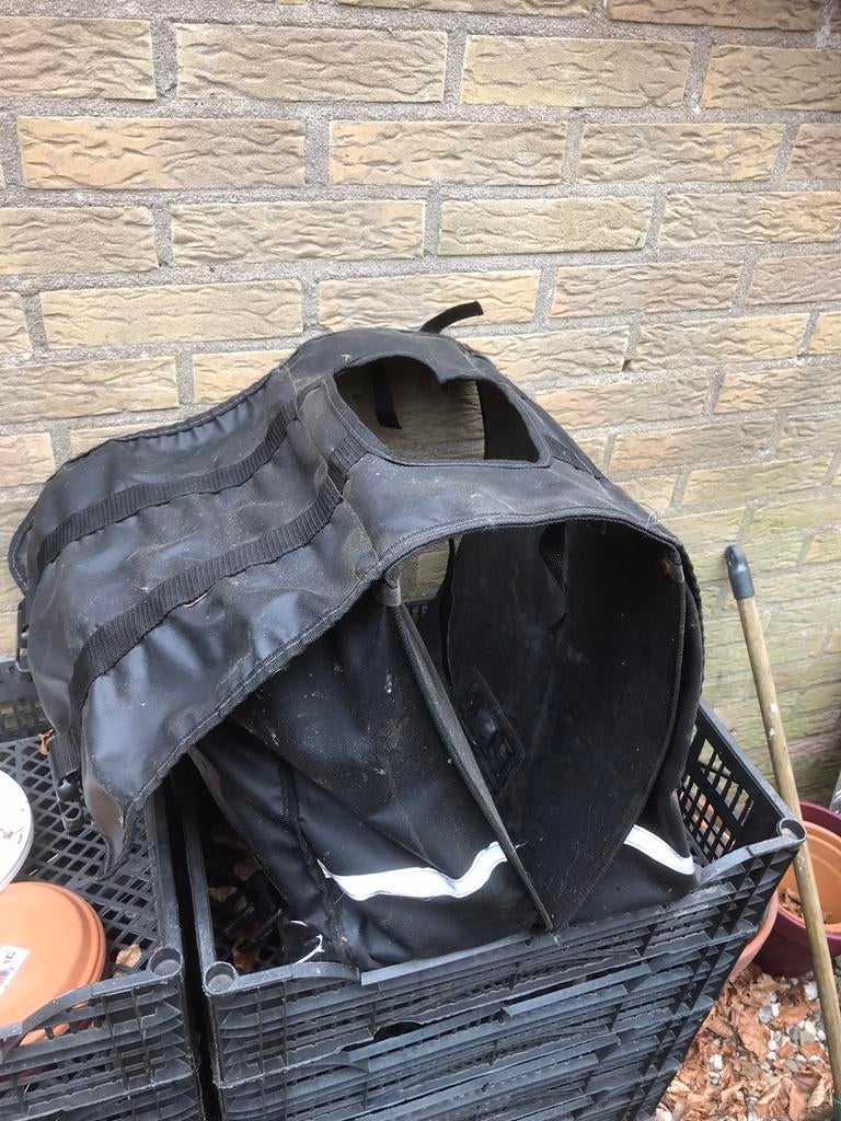 Dubbele fietstas zwart ff oppoetsen en weer als nieuw, Ophalen of Verzenden, Zo goed als nieuw