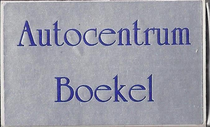 Lu901 luciferdoosje autocentrum boekel, Verzamelen, Ophalen of Verzenden, Zo goed als nieuw, Luciferdoosjes of -merken