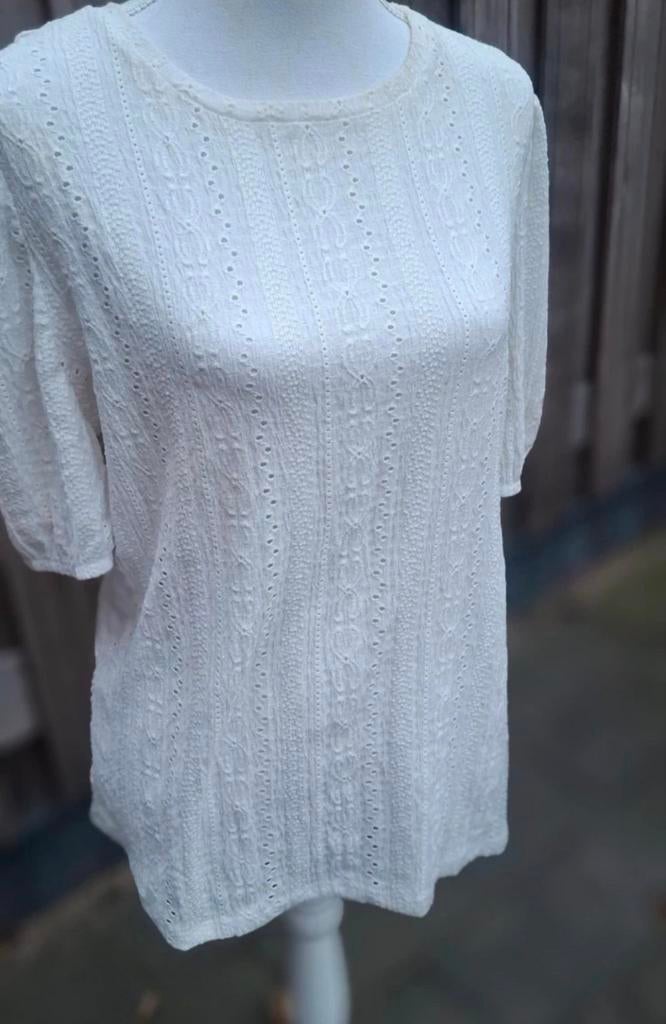 Creme shirt kant/broderid Enjoy L, Maat 42/44 (L), Enjoy, Ophalen of Verzenden, Zo goed als nieuw