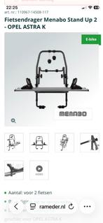 Menabo Stand Up 2 Fietsendrager - Opel Astra K, Gebruikt, Brede banden, Ophalen of Verzenden, 2 fietsen