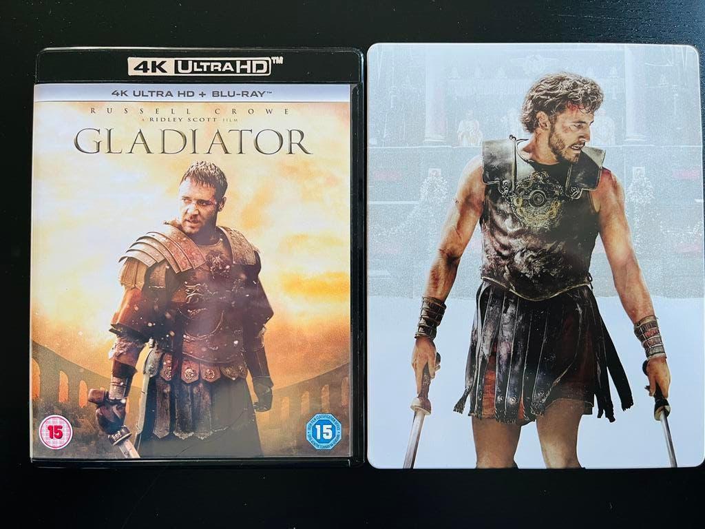 Gladiator & Gladiator 2 (Steelbook) 4K Blu-Ray, Ophalen of Verzenden, Zo goed als nieuw, Actie