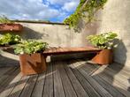 Nieuwe tuinbank in padoek en cortenstaal, Tuin en Terras, Ophalen, Nieuw, Hout