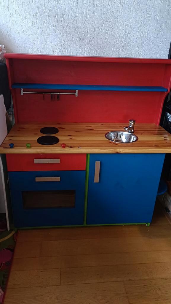 Houten Speelkeuken met Oven en Spoelbak, Kinderen en Baby's, Speelgoed | Speelkeukens, Gebruikt, Speelkeuken, Hout, Ophalen