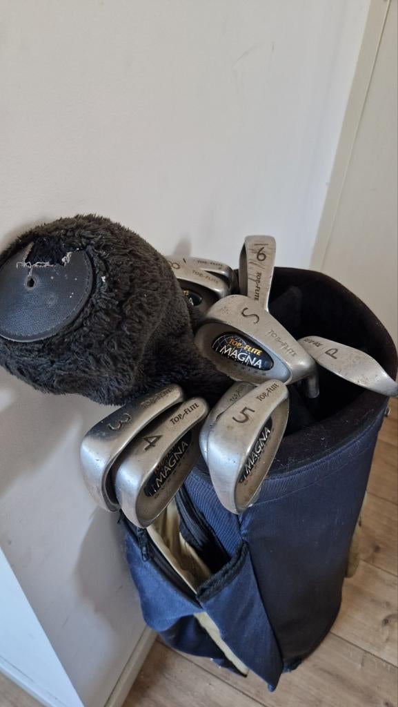Top Flite Magna golfset met Titleist tas, Sport en Fitness, Golf, Ophalen of Verzenden, Gebruikt, Tas