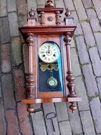 Vintage oude wandklok klok met sleutel, Ophalen of Verzenden