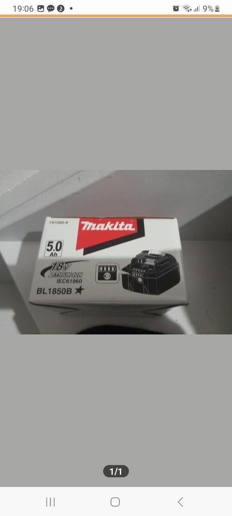Makita LXT BL1850B Accu 18V 5.0Ah nieuw Lithium-Ion, Ophalen of Verzenden, Nieuw