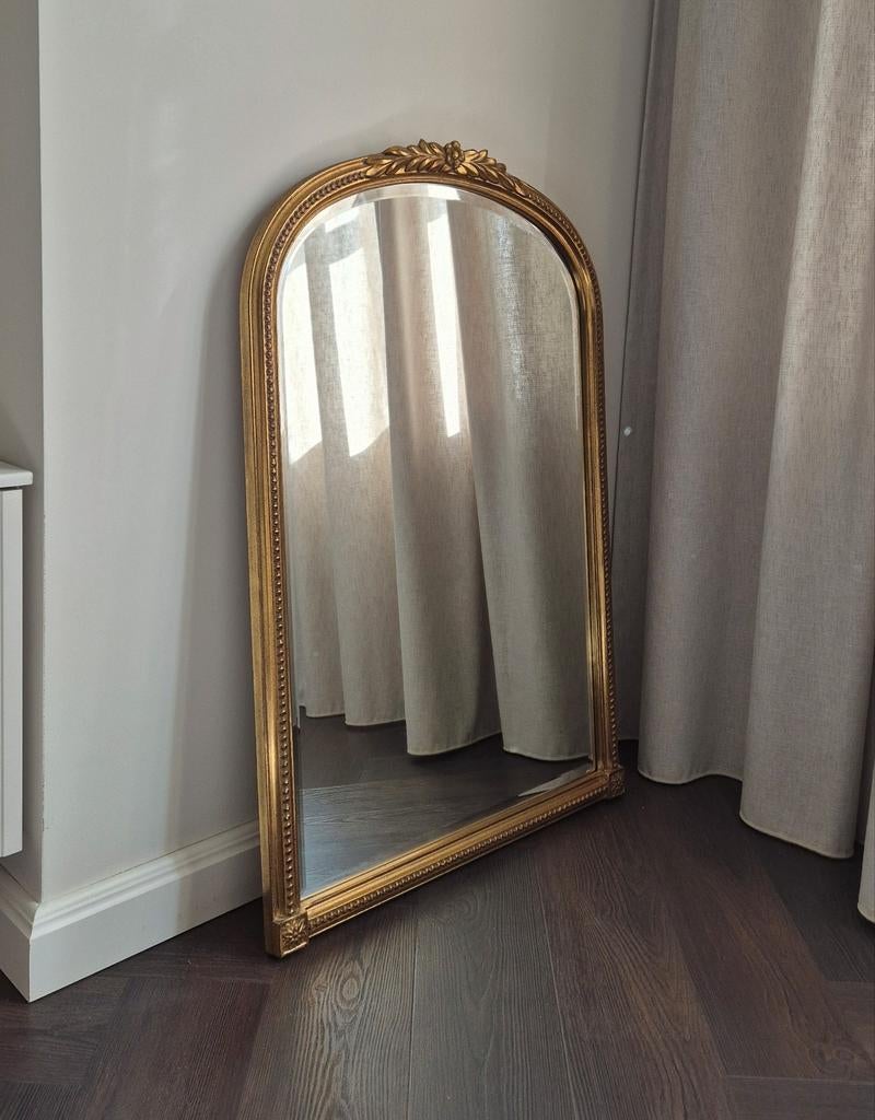 Gouden Vintage Spiegel Facet Geslepen DeKnudt 94x63cm, Ophalen of Verzenden, Zo goed als nieuw, Minder dan 100 cm, Rechthoekig