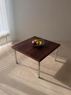 Vintage palissander salontafel jaren 60 chroom design, Ophalen of Verzenden