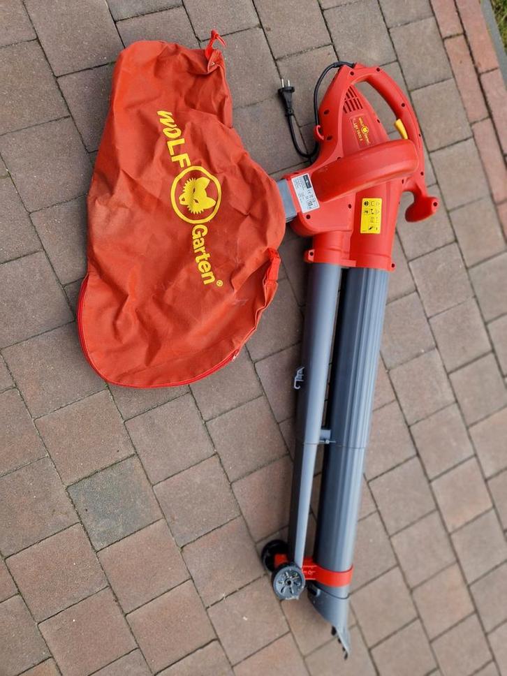 Wolf Garten LBV 2600 E Bladblazer, Tuin en Terras, Bladblazers, Gebruikt, Handgedragen, Elektrisch, Met opvangzak, Met versnipperfunctie