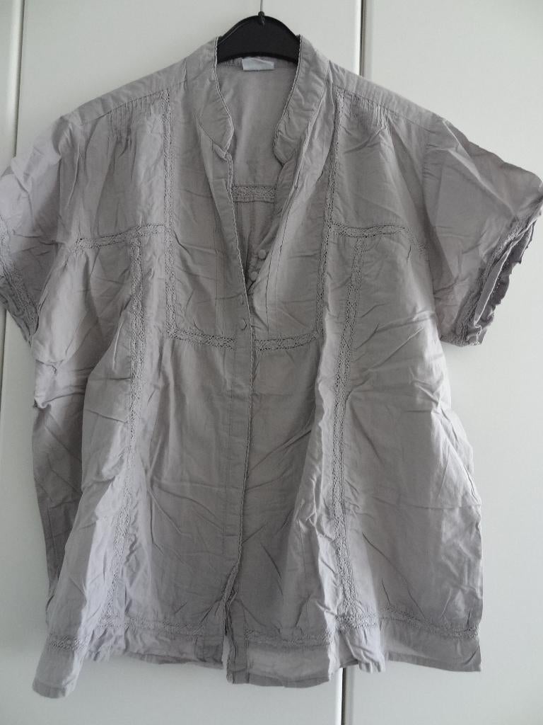Blouse in grijs van MS mode maat 48, Blouse of Tuniek, Ophalen of Verzenden, Zo goed als nieuw, MS Mode