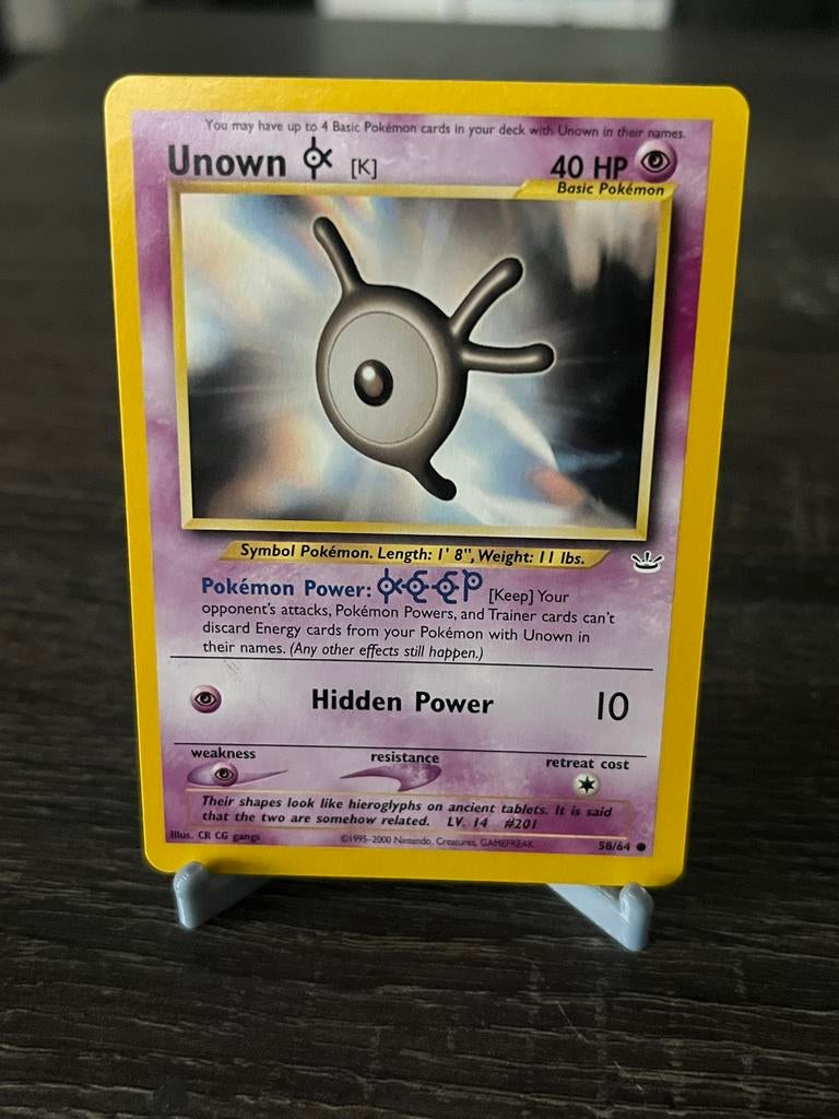 Unown (58/64) - Neo Revelation - EX, Ophalen of Verzenden, Gebruikt, Losse kaart