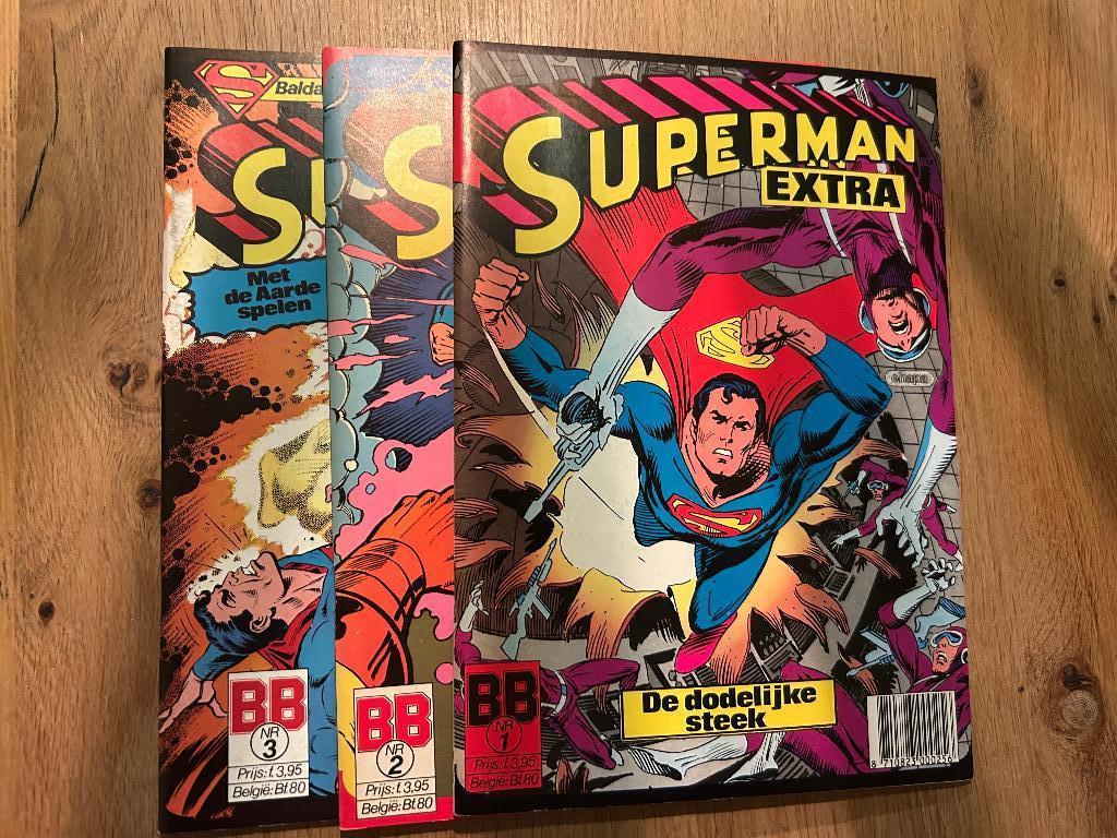 Te koop 3 Superman Extra strips, Amerika, Ophalen of Verzenden, Zo goed als nieuw, Meerdere comics