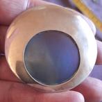 Handgemaakte Unieke Broche Titanium en Chroom, Verzenden, Nieuw, Overige kleuren, Overige materialen