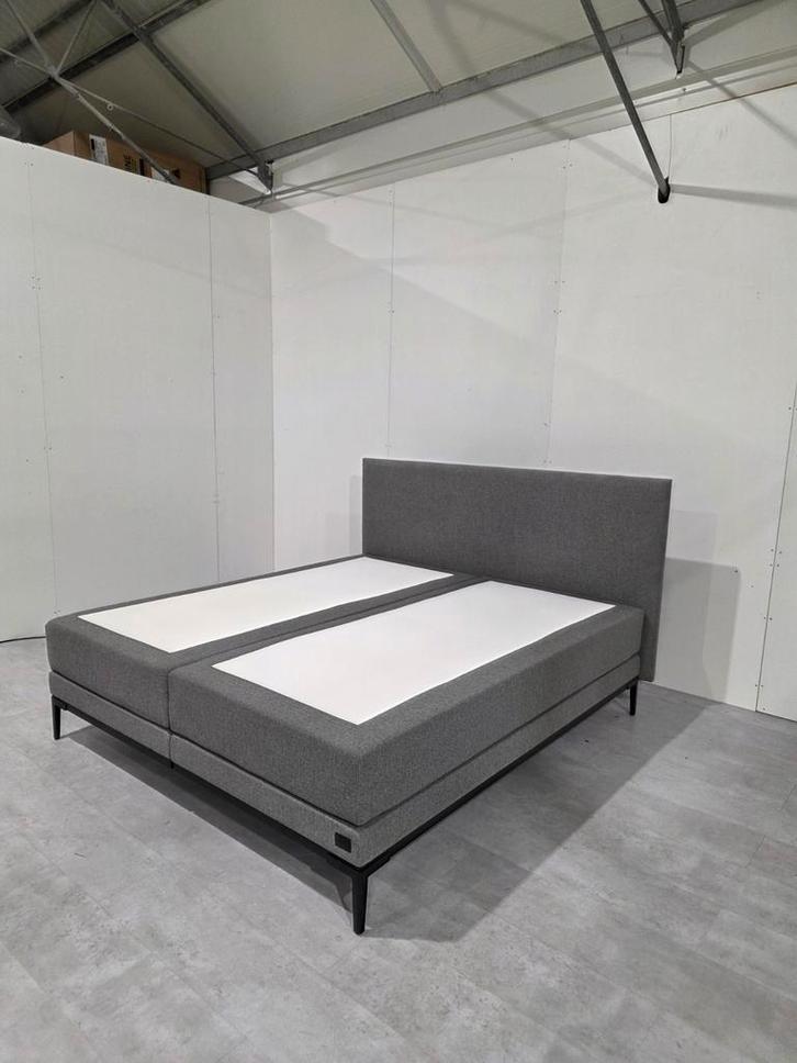 Boxspring Swiss Sense Lifestyle 180x200, Huis en Inrichting, Slaapkamer | Bedden, Tweepersoons, 180 cm, Stof, Grijs, Ophalen of Verzenden