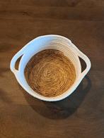 Prachtige decoratieve mand van zeegras en katoen. Nieuw!, Overige materialen, Mand, Rond, Nieuw