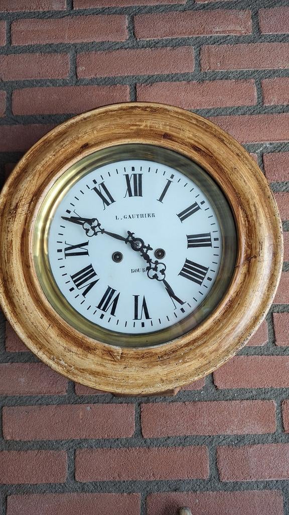 L.GAUTHIER franse  klok van klokkenmaker uit Bourg vintage., Antiek en Kunst, Antiek | Klokken, Ophalen of Verzenden