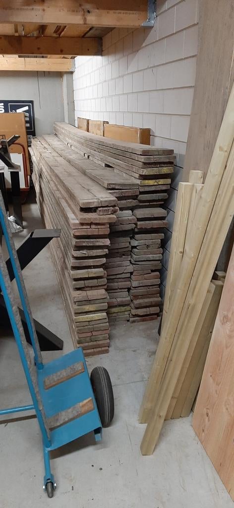 Steigerplanken gebruikt, Doe-het-zelf en Verbouw, Hout en Planken, Ophalen, Gebruikt, 25 tot 50 mm, Plank