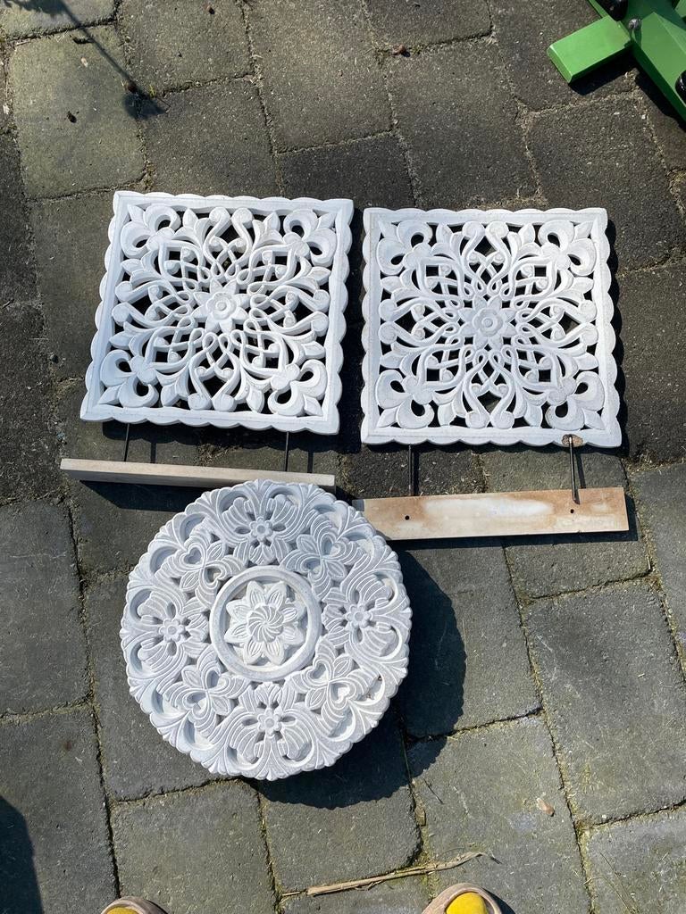 Mandala wanddecoratie en plantentrolley, Ophalen, Gebruikt