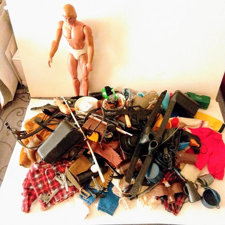 Partij vintage Big Jim, Lone Ranger accessoires, wapens etc., Verzamelen, Speelgoed, Gebruikt, Ophalen of Verzenden