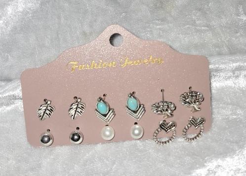 Mooie set van 6 paar nieuwe oorbellen, Sieraden, Tassen en Uiterlijk, Oorbellen, Nieuw, Overige materialen, Ophalen of Verzenden