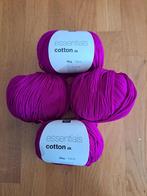 4 bollen katoen - Essentials - Cotton - magenta, Ophalen of Verzenden, Nieuw, Breien of Haken, Wol of Garen