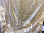 Lap gordijnstof met bloemen takken bladeren stof 150 x300 cm, Ophalen, Bruin, 120 cm of meer, Nieuw