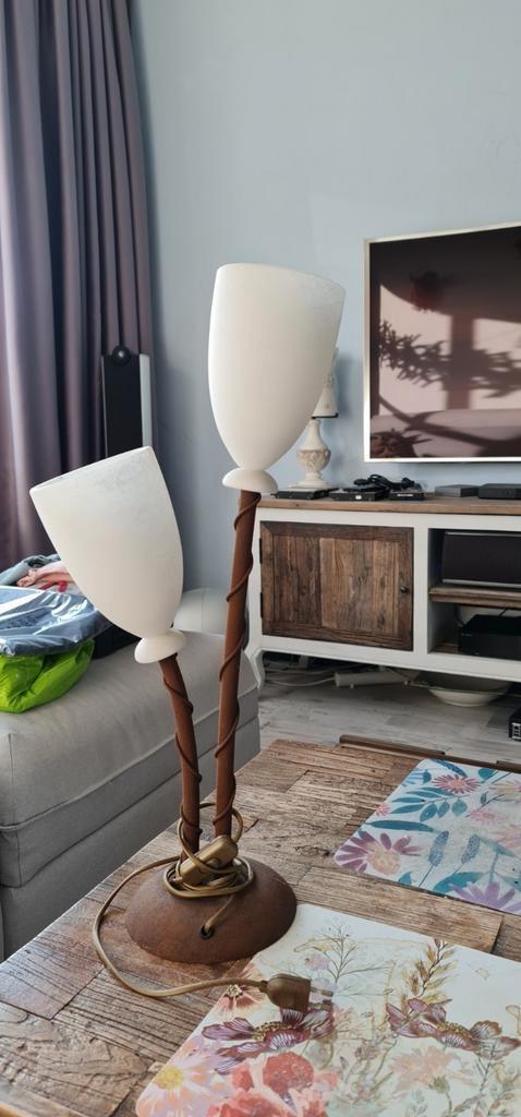 2X staande lampen, Huis en Inrichting, Lampen | Vloerlampen, Gebruikt, 150 tot 200 cm, Overige materialen, Ophalen of Verzenden