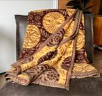 Grote vintage deken bruin/geel, Gebruikt, Ophalen of Verzenden