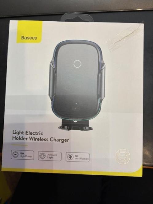 telefoonhouder Baseus Light Electric Holder Wireless Charger, Telecommunicatie, Telefoonhouders, Nieuw, Auto, Ophalen of Verzenden
