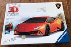 Ravensburger 3D puzzel Lamborghini Huracan EVO oranje, Ophalen, Minder dan 500 stukjes, Gebruikt, Rubik's of 3D-puzzel