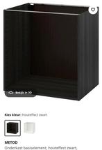 Metod kasten Utrusta planken Houteffect zwart Ikea, Huis en Inrichting, Ophalen, Zwart, 50 tot 100 cm, Zo goed als nieuw