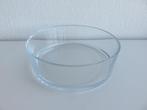 Glazen drijfschaal, ronde bak van glas 25 cm doorsnee, Schaal, Rond, Ophalen of Verzenden, Glas