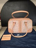 Swarovski leren handtas, 33x20x11, Ophalen of Verzenden, Zo goed als nieuw, Roze, Handtas