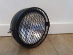 Koplamp zwart caferacer bobber scrambler + rooster, Motoren, Ophalen of Verzenden