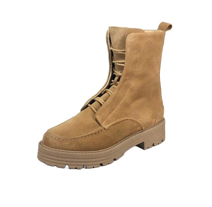 AQA maat 41 veterboots suede/leer beige - gratis verzenden, Kleding | Dames, Schoenen, Nieuw, Lage of Enkellaarzen, Beige, Verzenden