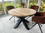 Eiken tafel eettafel boomstamtafel rond ovaal massief 4cm, Huis en Inrichting, 100 tot 150 cm, 200 cm of meer, Ophalen of Verzenden