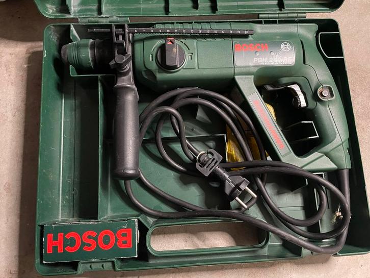 Bosch PBH 20 RE Klopboor met Koffer, Doe-het-zelf en Verbouw, Gereedschap | Boormachines, Gebruikt, Boor- en/of Breekhamer, 600 watt of meer