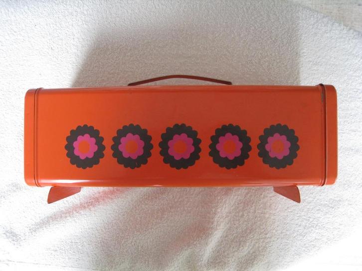 Oranje Brantia koek/broodtrommel 50- jaren, Huis en Inrichting, Keuken | Keukenbenodigdheden, Zo goed als nieuw, Ophalen of Verzenden